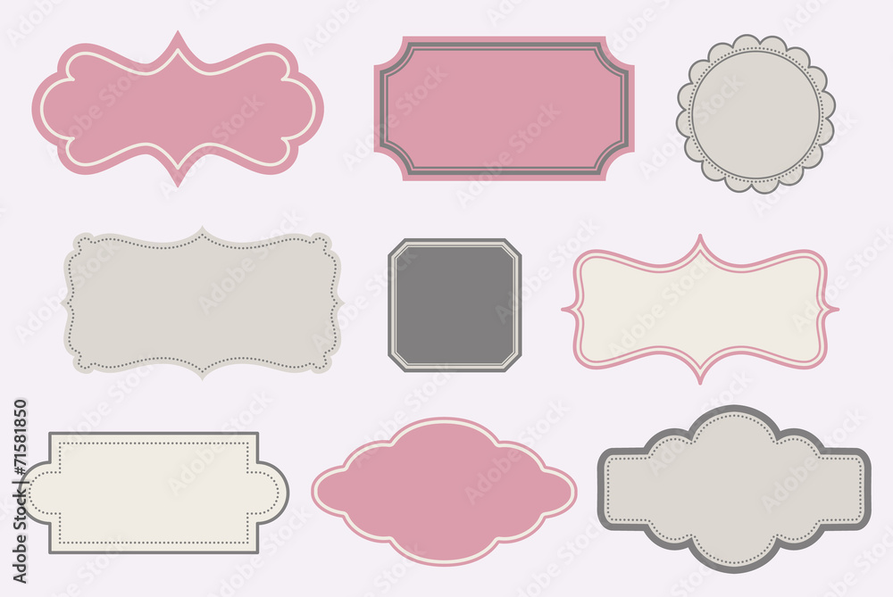 Set of decorative vector frames Set of decorative vector frames