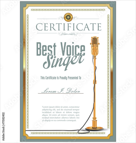 Karaoke party certificate