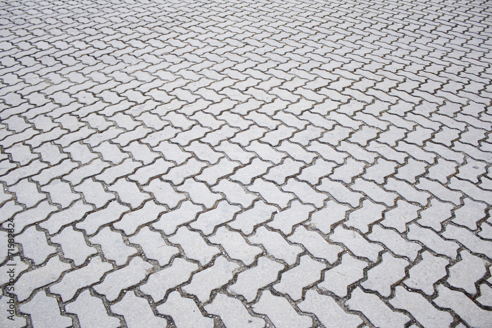 Gray floor tiles