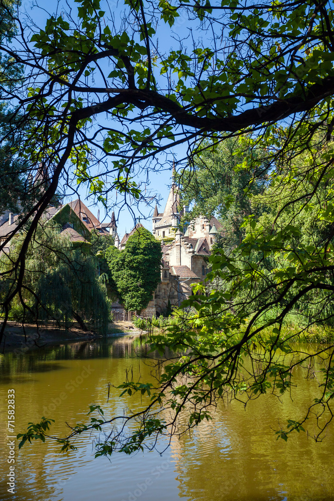 Vajdahunyad Castle view on a sunny day, Budapest Vajdahunyad Castle view on a sunny day, Budapest