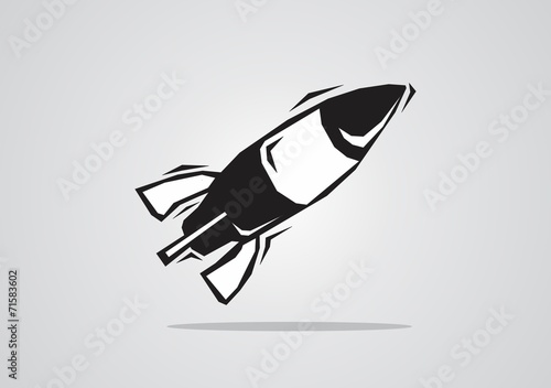 rocket, cartoon, logo, abstract, icon