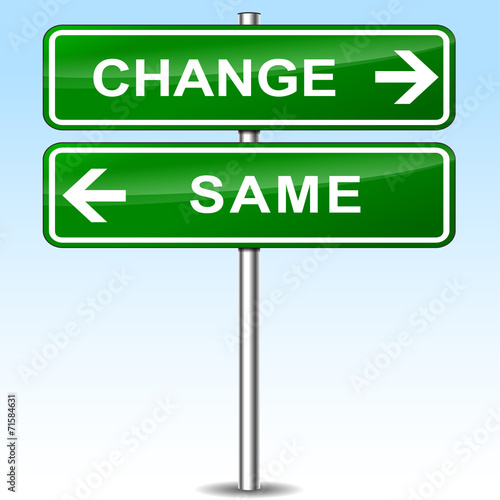 Change and same sign concept