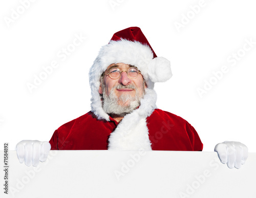 Santa Claus Holding a Blank Sign © Rawpixel.com