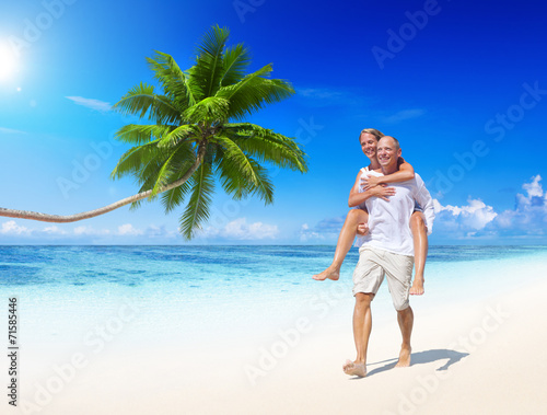 Couple Walking on the Beach
