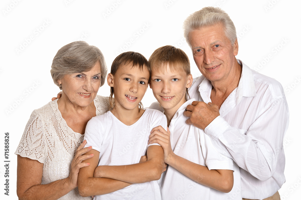 Grandsons with grandparents