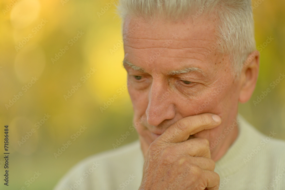 Senior man thinking Senior man thinking
