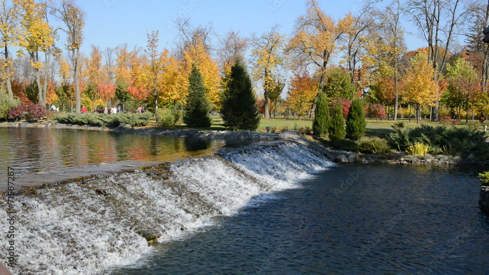 The waterfall in Mezhigirya of ex-president Yanukovich