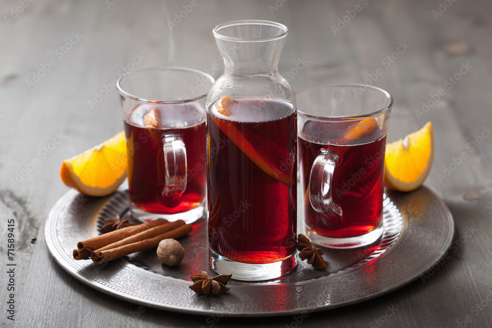 mulled wine with orange and spices mulled wine with orange and spices
