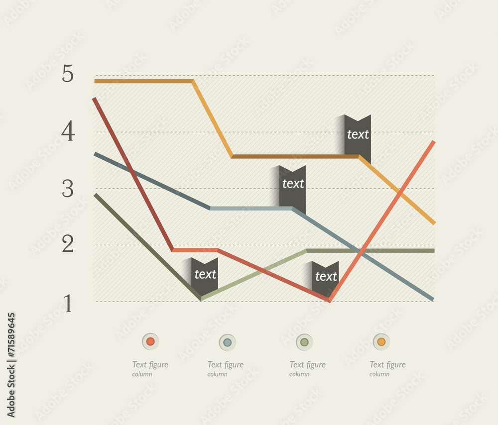Example of business flat design graph. Infographics chart. Example of business flat design graph. Infographics chart.