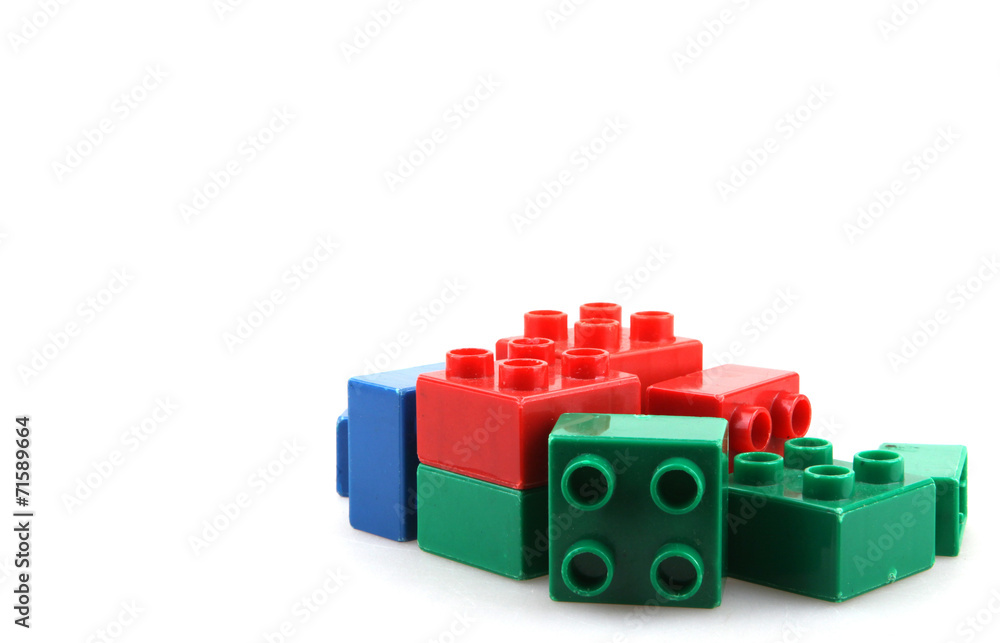 Obraz premium Building Blocks Isolated On White