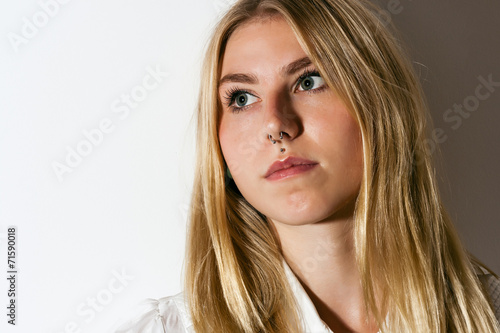 Blonde girl portrait