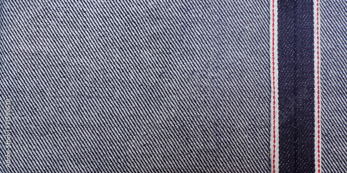 Jeans texture with red seams