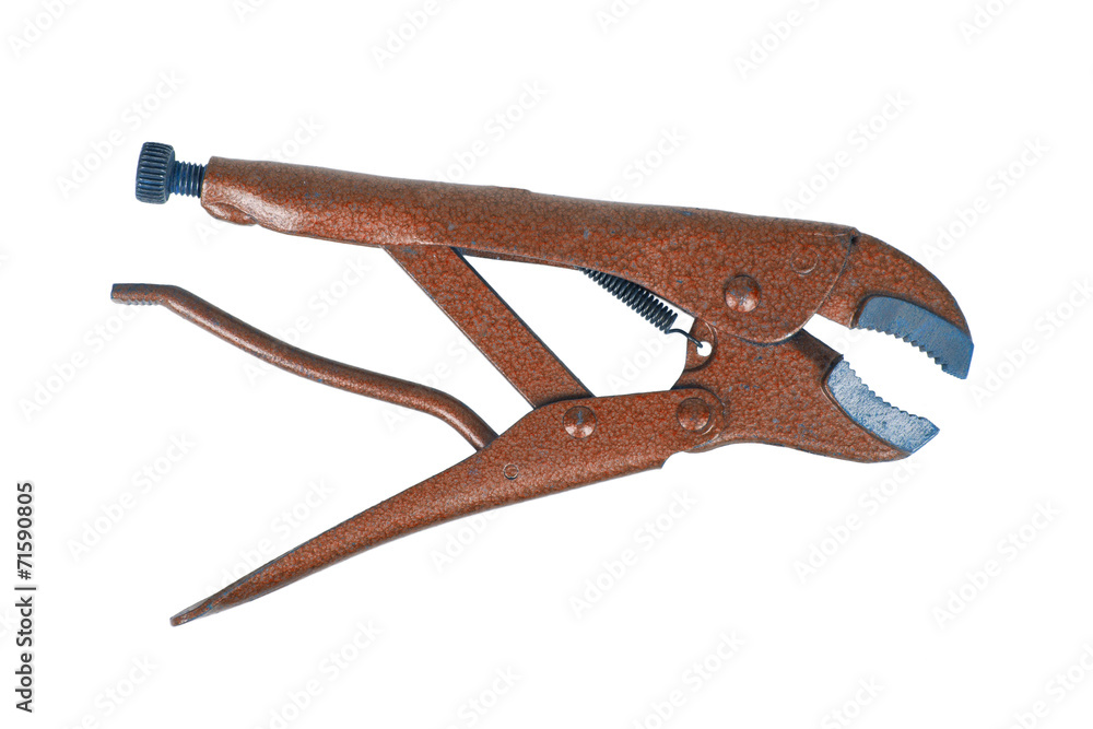Brown stainless steel jaw locking pliers Brown stainless steel jaw locking pliers