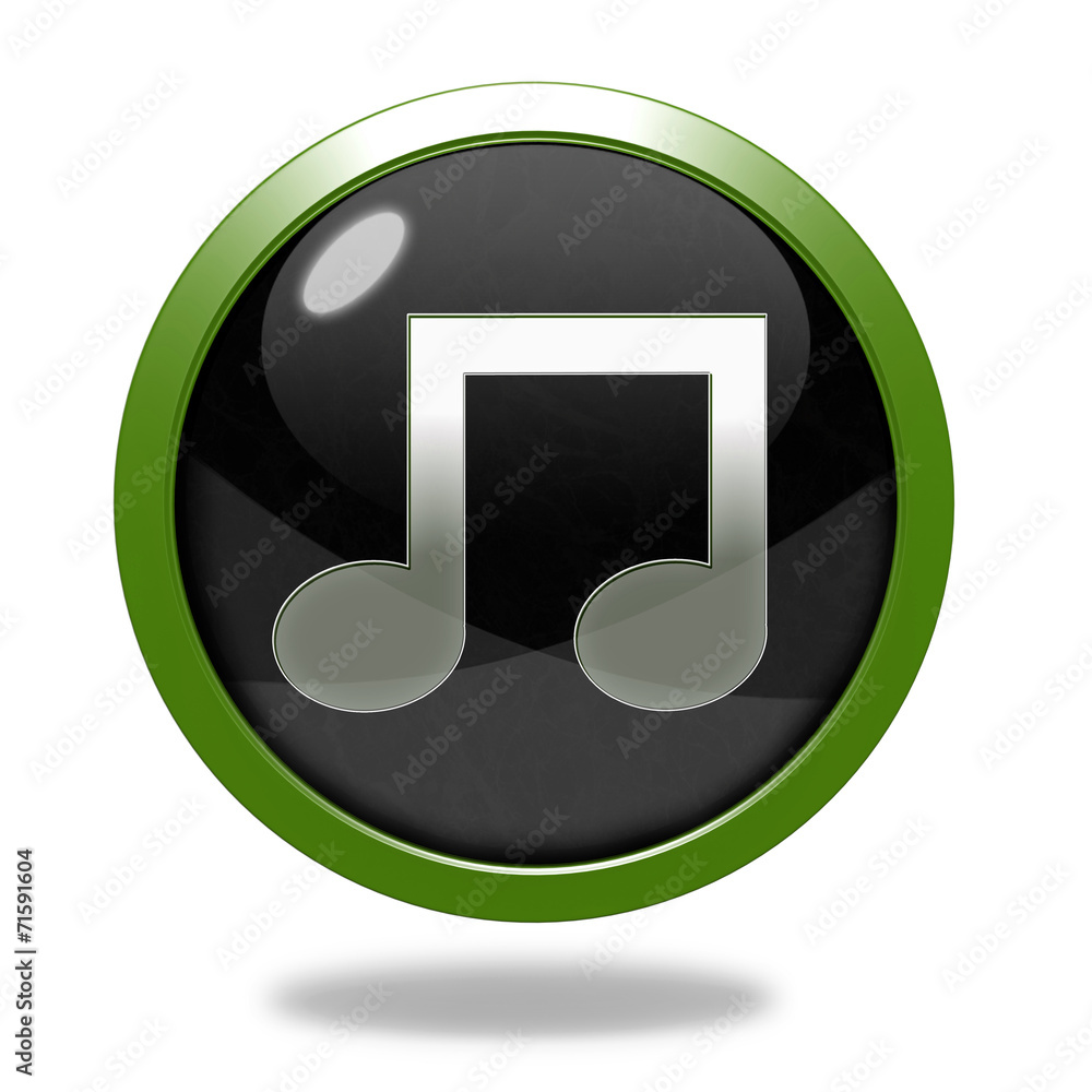 music circular icon on white background music circular icon on white background