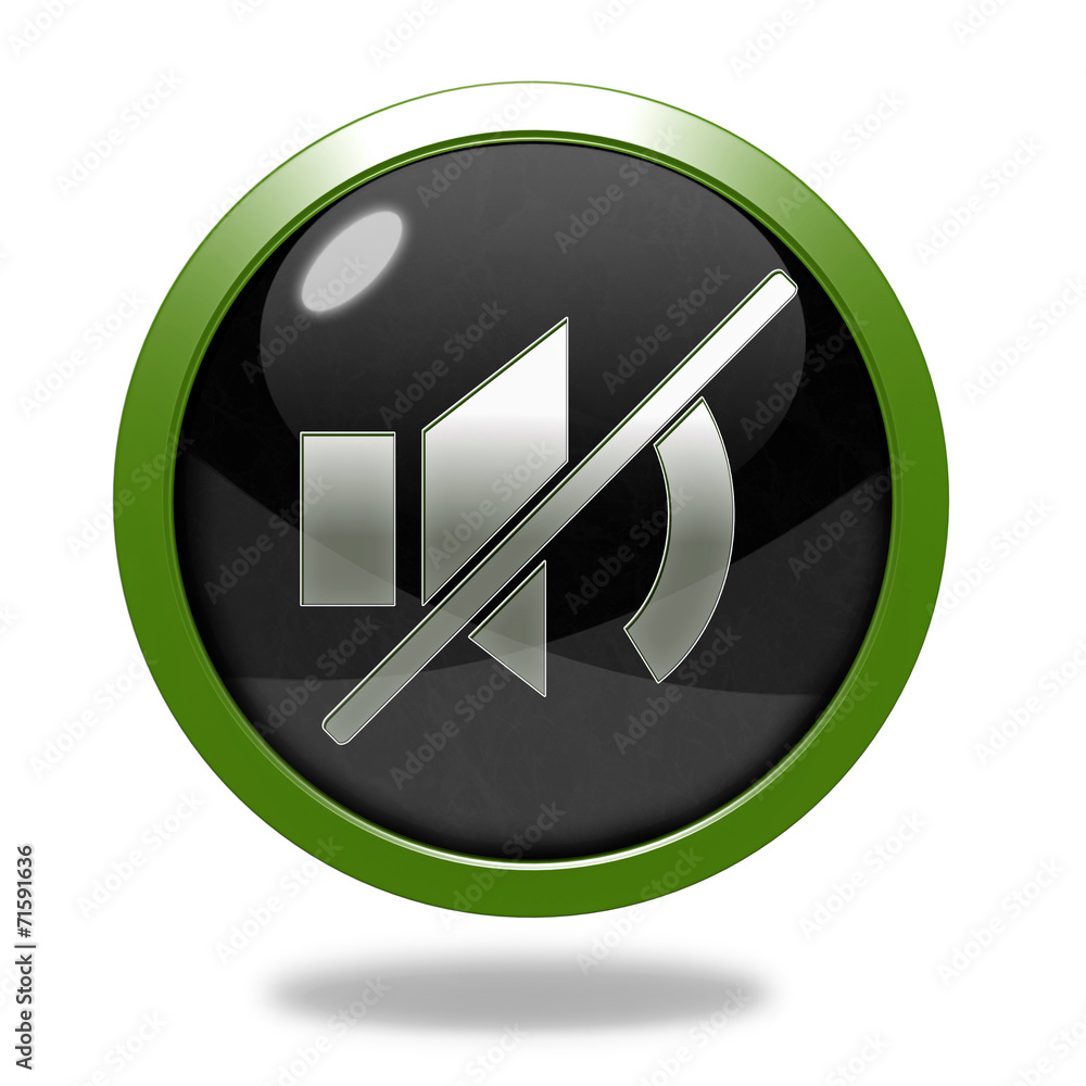 mute circular icon on white background mute circular icon on white background
