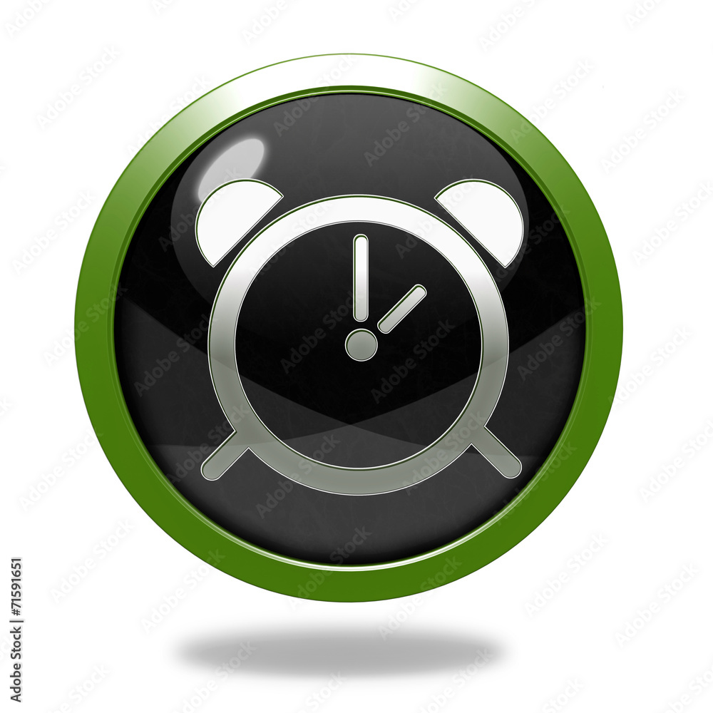 alarm circular icon on white background alarm circular icon on white background