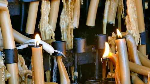 4K - Pilgrims candles, Fatima, Portugal photo