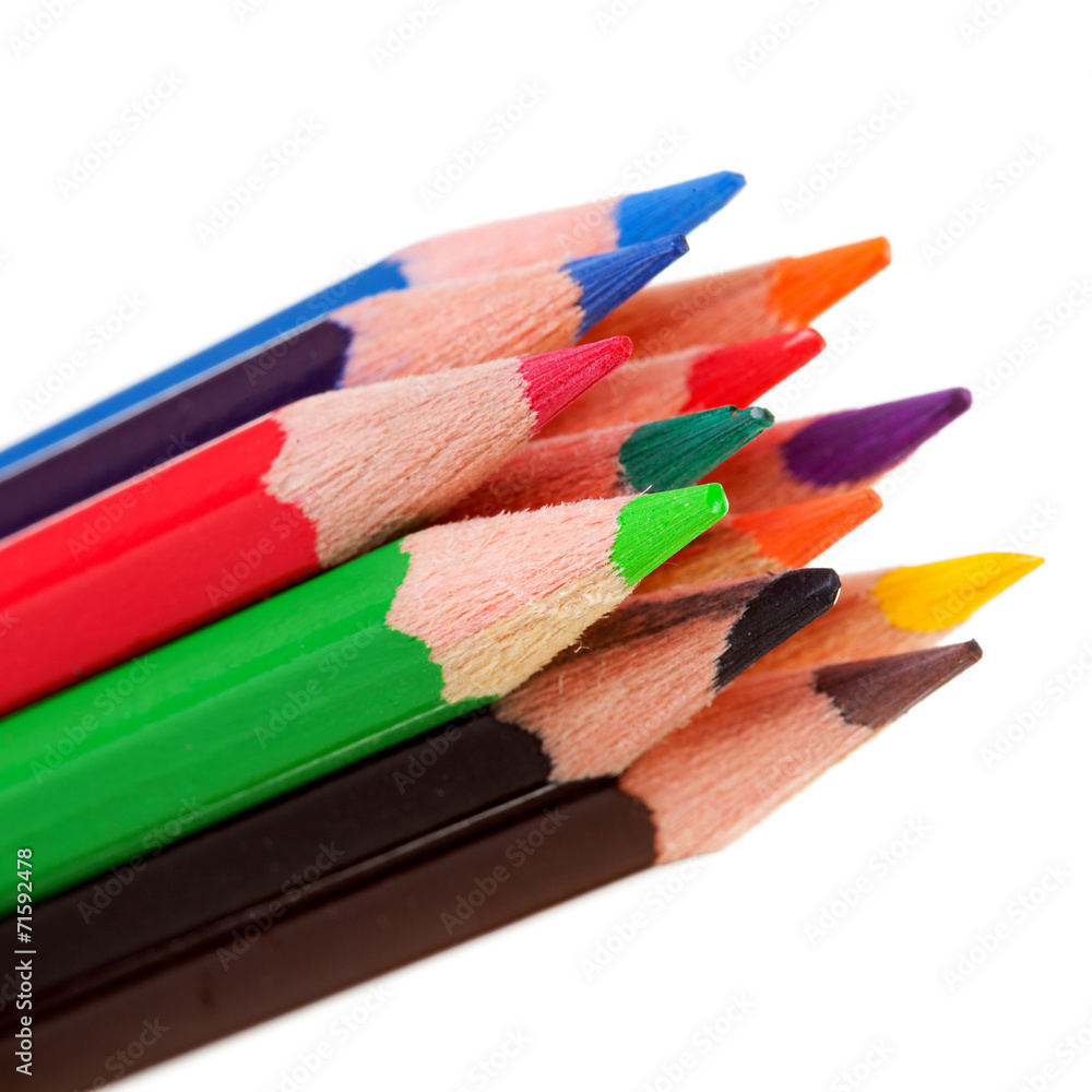 colorful pencils in closeup colorful pencils in closeup