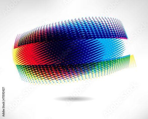 Cmyk Halftone banners. Vector.