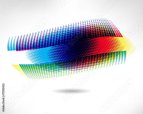 Cmyk Halftone banners. Vector.
