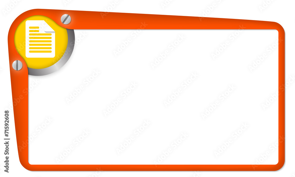 Obraz premium red vector box for text with document icon