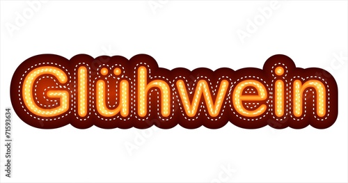 Glühwein Schriftzug Weihnachten