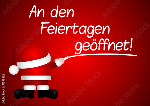 An den Feiertagen geöffnet