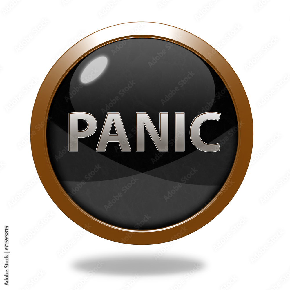 panic circular icon on white background panic circular icon on white background