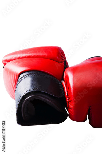Boxing gloves isolated on white background © alexmina