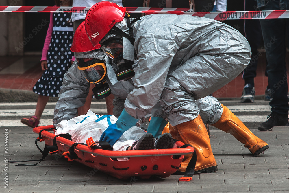 Obraz premium Corso di formazione dei vigili del fuoco