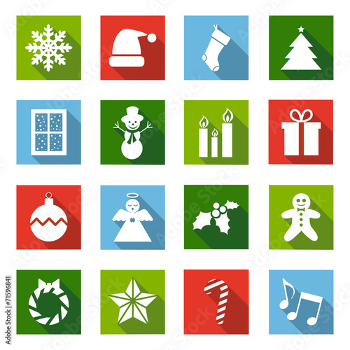 Flat Christmas Icons 2014 - V2
