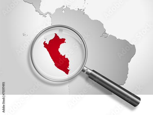 Landkarte *** Südamerika Peru