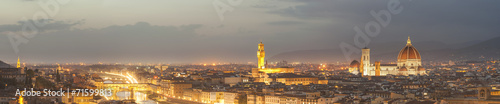 Night panorama of Florence in the beautiful framing © Jarek Pawlak
