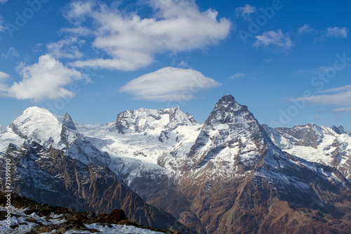 Landscape of mountains Caucasus region in Russia