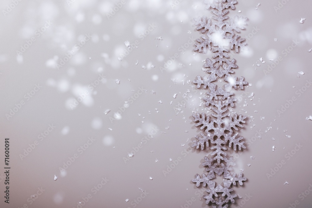 Christmas and New Years snowflake background