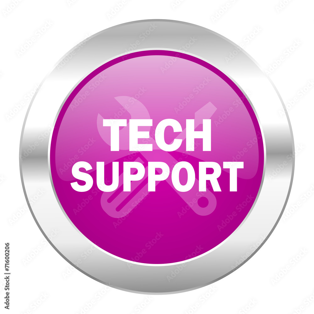 technical support violet circle chrome web icon isolated technical support violet circle chrome web icon isolated