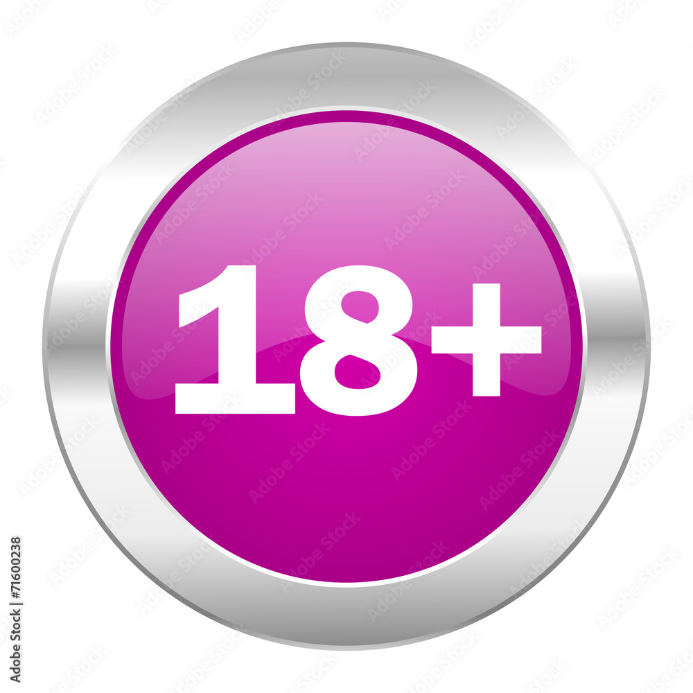 adults violet circle chrome web icon isolated adults violet circle chrome web icon isolated