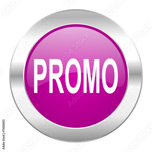 promo violet circle chrome web icon isolated © Alex White