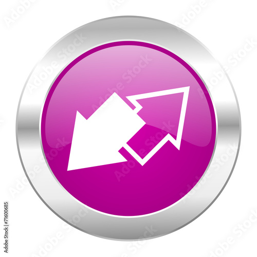 exchange violet circle chrome web icon isolated