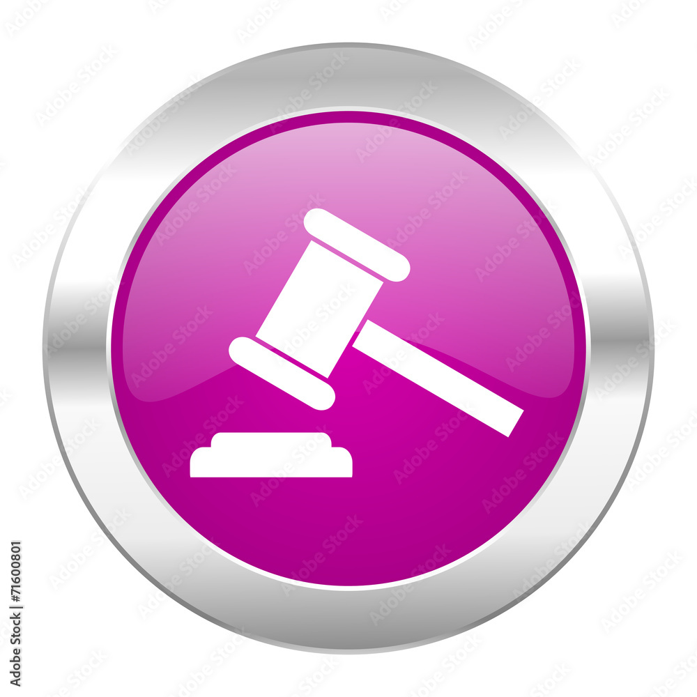 auction violet circle chrome web icon isolated auction violet circle chrome web icon isolated