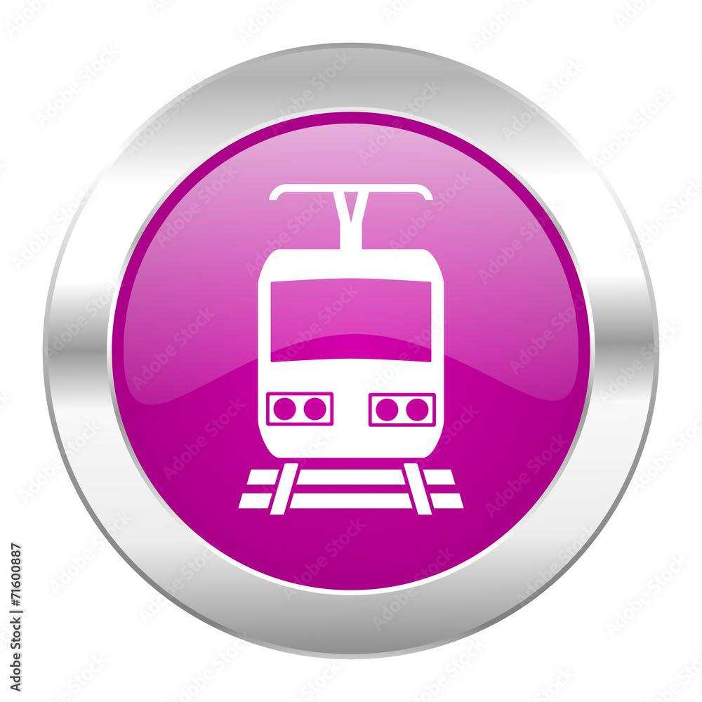 train violet circle chrome web icon isolated