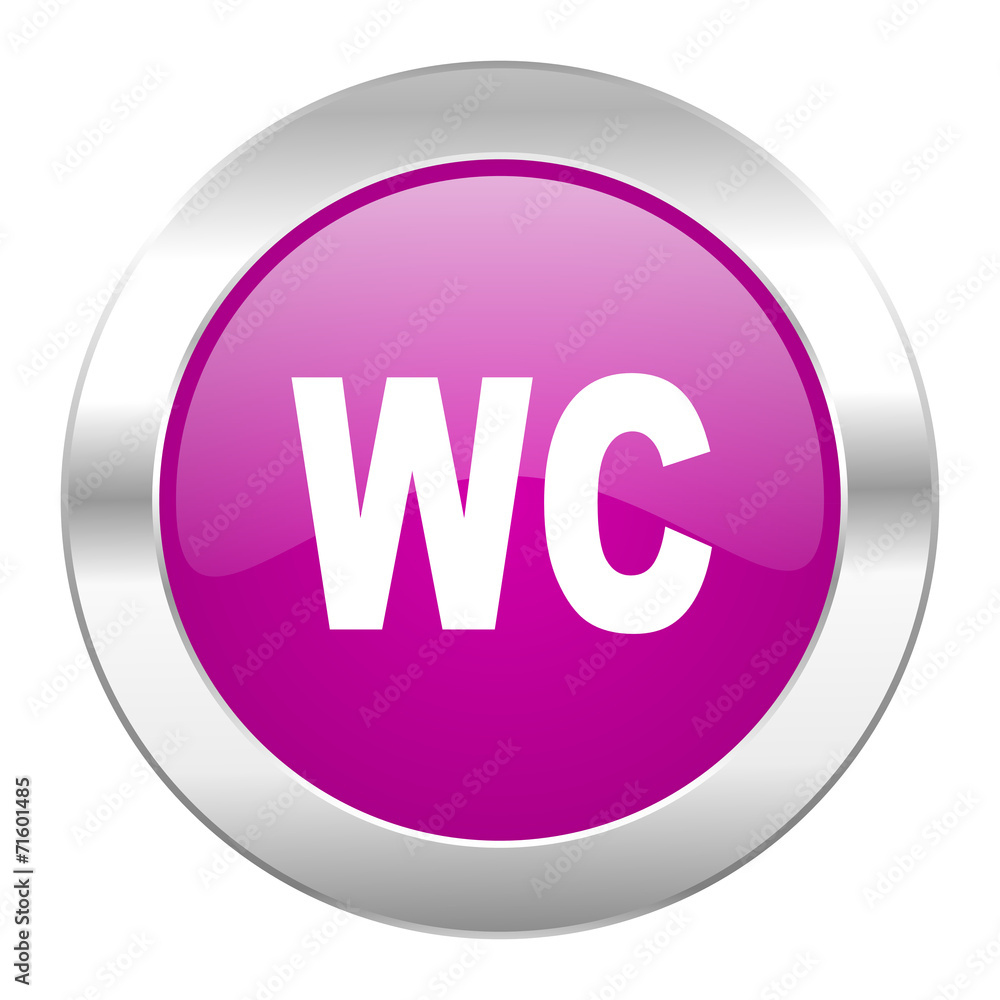 toilet violet circle chrome web icon isolated toilet violet circle chrome web icon isolated