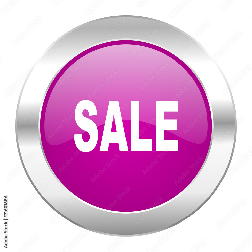 sale violet circle chrome web icon isolated sale violet circle chrome web icon isolated