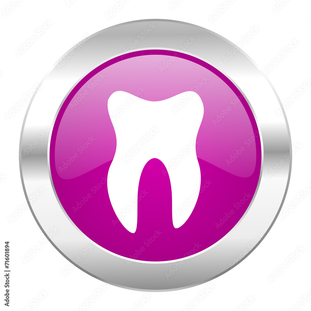 tooth violet circle chrome web icon isolated tooth violet circle chrome web icon isolated