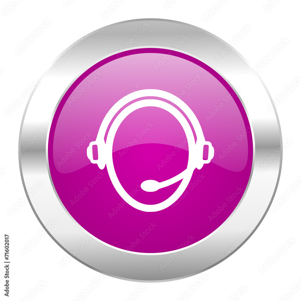 customer service violet circle chrome web icon isolated customer service violet circle chrome web icon isolated