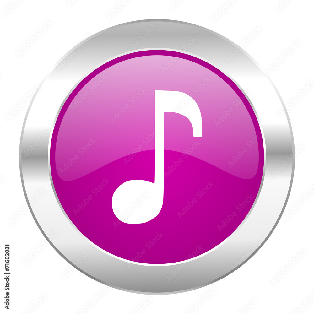 music violet circle chrome web icon isolated music violet circle chrome web icon isolated