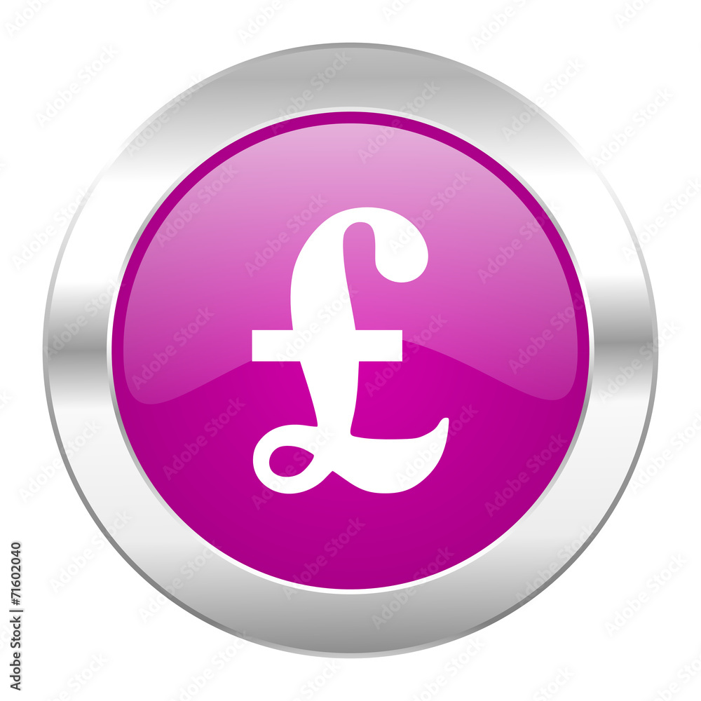 pound violet circle chrome web icon isolated pound violet circle chrome web icon isolated