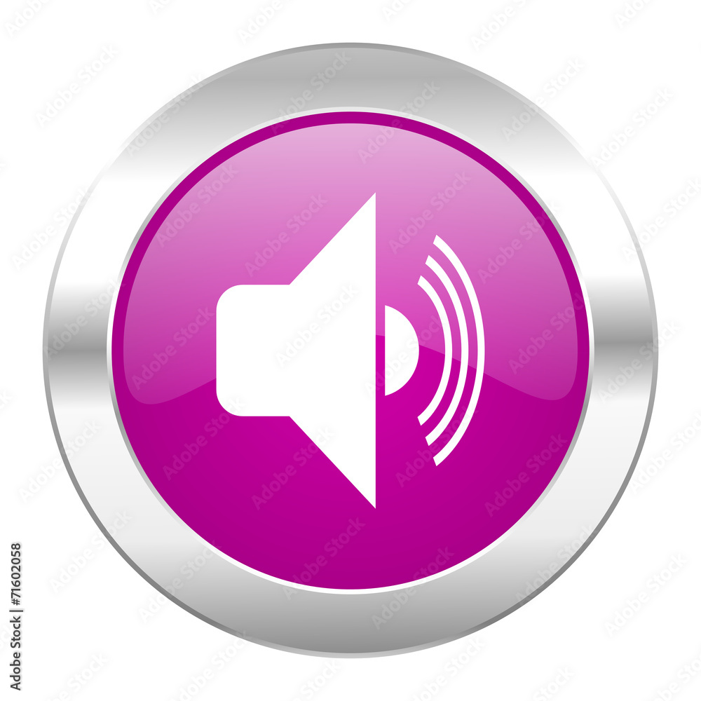 volume violet circle chrome web icon isolated volume violet circle chrome web icon isolated