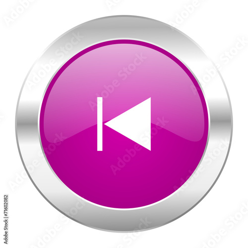 Free Download prev violet circle chrome web icon isolated - GFXLoad