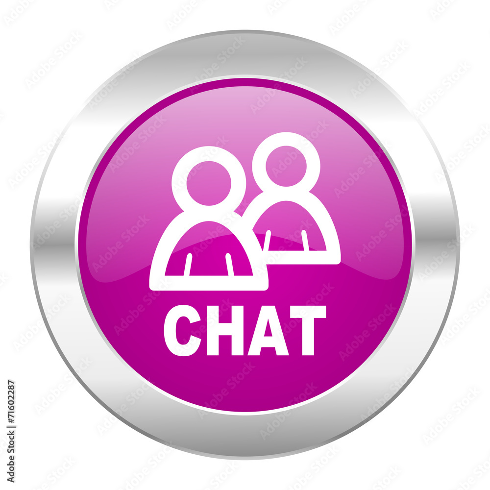 chat violet circle chrome web icon isolated chat violet circle chrome web icon isolated